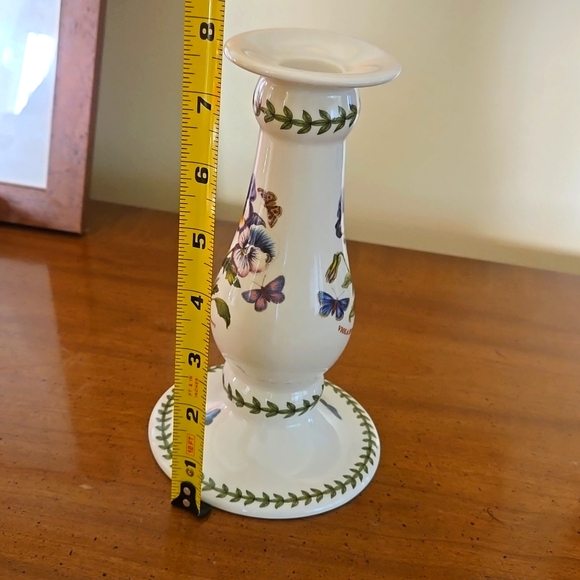 Portmeirion Botanic Garden Pansy Candle Stick Candleholder EUC - Picture 6 of 8